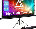 92 Inch Tab Tension Portable Projector Screen With Stand And Bag, 4:3 16... - £360.84 GBP