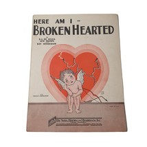 Here Am I Broken Hearted 1927 Vintage Sheet Music Piano Voice Easy Listening - £11.08 GBP