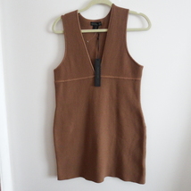 NWT House of Harlow Brown Ribbed Knit Dress Size L - £51.79 GBP