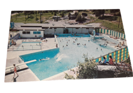 Lolo Hot Springs Resort Vintage Postcard Missoula MT Montana Pool Swimmers 60s - £7.16 GBP
