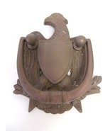 Vintage Cast Iron Metal American Eagle Decorative Door Knocker Bronze 7&quot;... - £54.03 GBP