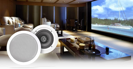 Pair HC85 8&quot; Inch 700 Watt In-Ceiling Home Theater Speakers 8 Ohm, Wh - $71.27