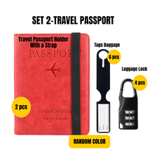 RFID Travel Passport Holder with Luggage Locks &amp; Tags Travel Accessories... - $56.59