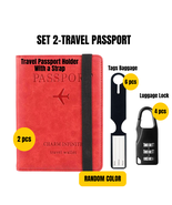 RFID Travel Passport Holder with Luggage Locks &amp; Tags Travel Accessories... - $56.59