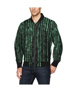 Men&#39;s Matrix Raining Code All Over Print Bomber Jacket - $86.93 CAD