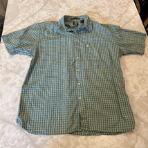 Timberland Mens XL Short Sleeve Plaid Button Up Shirt - £9.25 GBP