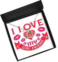 I Love My Girl Friend Heart and Kisses. Message Card Love - $292.66