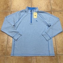 Tommy Bahama Men’s 1/4 Zip Pullover Soft Blue Classic Fit Sweatshirt Sz ... - £29.65 GBP
