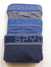 3 SPYDER SIZES S M L XL NAVY GRAY BLUE NYLON PERFORMANCE BOXER BRIEFS UN... - £21.04 GBP