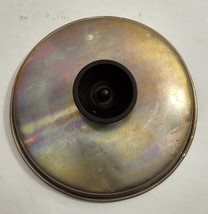 Vintage Aluminum Black Top Knob 6 3/8&quot; Round Replacement Lid #73 - $352.39 MXN