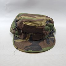 Vintage Military Woodland Camouflage Patrol Utility Cap Size 7 3/4 XL NO... - £10.98 GBP