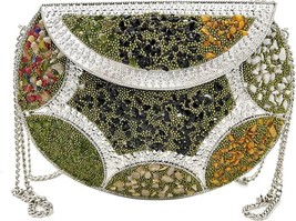 Clutch Bag for women Mosaic Design Metal Work Party - £49.53 GBP