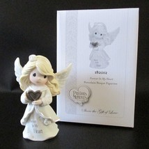 Precious Moments Forever In My heart 182012 Porcelain Angel Figurine 2018 Box - £39.55 GBP