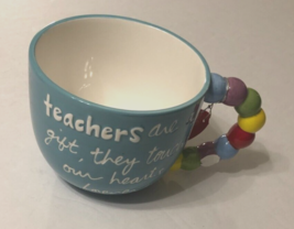 Sandra Magsamen Studio 2010 Teachers Teal Large Ceramic Coffee Mug 4 1/2... - £5.14 GBP