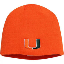 Miami Hurricanes U Embroidered Knit Beanie Hat Cap OSFA  New - £15.18 GBP