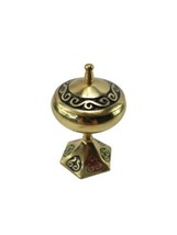 Vintage ABADA Brass Small Incense Burner Trinket Box w Lid MADE IN ISRAEL - £19.34 GBP
