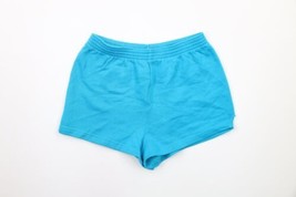 Vintage 90s Streetwear Womens Size Medium Blank Hot Sweatpant Shorts Blu... - £31.61 GBP