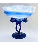 Art Glass Vase Abstract Shape Lapis Lazuli Color. Contemporary. Europe. - £162.95 GBP