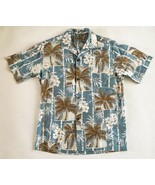 Vintage Aloha Hut Hawaii Hawaiian Shirt Size M Coconut Shell Buttons Cotton - £15.76 GBP