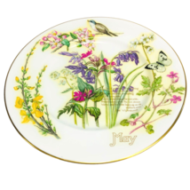 Country Diary Edwardian Lady May Plate Flowers Bird Butterfly Signed Creasey HTF - £31.71 GBP