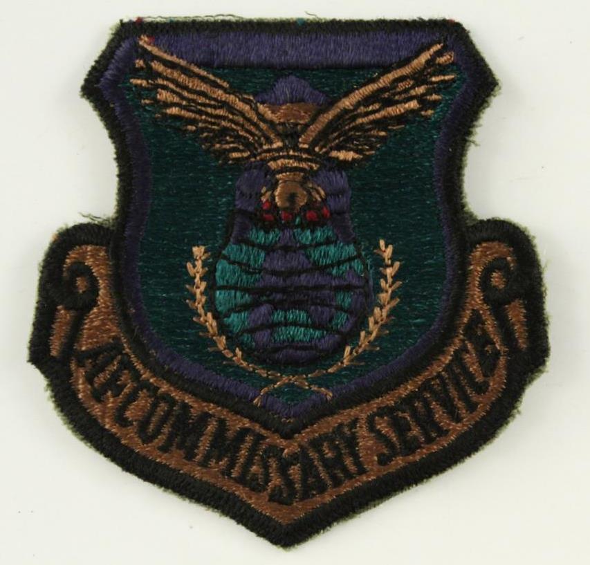 Vintage Vietnam Era US Military Patch Air Force Commissary Service 3" Embroidery - $9.68