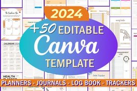 +50 Editable Canva Templates 6x9 for KDP Journals, Log Books and More! - £3.19 GBP