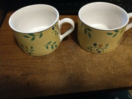 lot of 2 Sango Petite Fleur 4899 coffee mug cup vg cond - £4.65 GBP