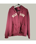 Tommy Hilfiger Teen Jacket Sweatshirt 2XL Youth Full Zip Maroon Hoodie - £10.44 GBP