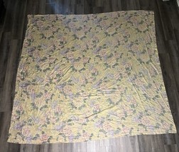 Vintage Floral Rose Pattern Queen Flat Sheet Bedding Upcycle Crafting Se... - $279.59 MXN