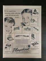 Vintage 1952 Playschool Educational Toys Full Page Original Ad 1221 - £5.24 GBP