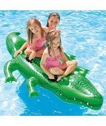 Inflatable Giant Alligator~Children Ride On Toy~Floating, Kids Pool Beach Play - £21.66 GBP