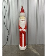 Vintage 1994 Union Blow Mold Don Featherstone Santa Candlestick Paint Flaws - $107.18