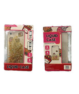 new LIQUID CASE for Apple iPhone 8 7 6 Clear w/h Gold Float Sparkle Burg... - $164.92 MXN