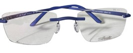 Silhouette SPX 2895 40 6057 Rimless Eyeglasses Blue FRAME ONLY 55-19 Aus... - $148.49