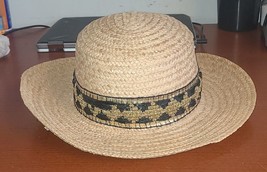 Miriam Lefcourt Elegantly Yours Straw Sun Hat Hand Crafted In Italy Adult Med - £30.59 GBP