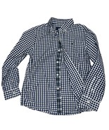 Vineyard Vines Whale Shirt Blue &amp; White Check Boys Size 7 - $366.23 MXN