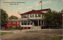 The Original Mineral Spring Hotel Okawville IL Postcard PC253 - £7.50 GBP