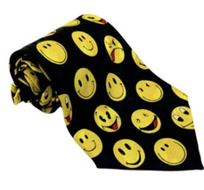 Mens Novelty Necktie Tie Designs By A. Rogers Smiley Face II Happy Faces... - $14.74
