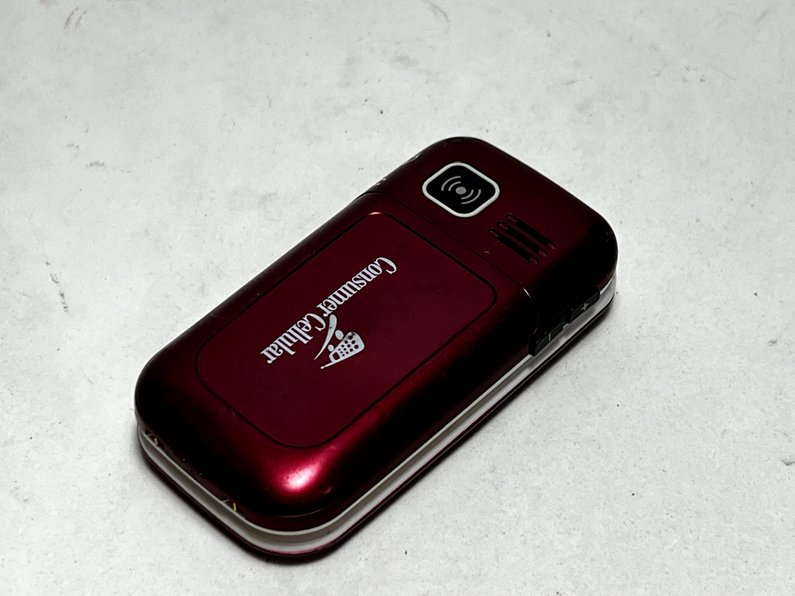 Doro Phone Easy 410 gsm Red Consumer Cellular Flip Phone With Battery UN... - $9.89