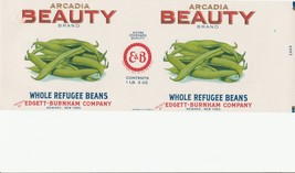 ARCADIA BEAUTY Vintage New York Refugee Beans Original Label - £2.34 GBP