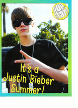 Justin Bieber teen magazine pinup clipping it&#39;s a Justin Bieber Summer p... - $3.50