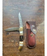 1907 Great Seal of the State of Oklahoma Bone/Wood Knife With Leather Sh... - $139.02 CAD
