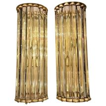 Antique Home Deco Vintage theme Brass &amp; Glass Rod Wall Mount Lamp Lot of 2 - £847.76 GBP