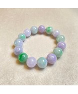 Jade Bead Bracelet, Purple and Green Jadeite Beads Bracelet, Real Burmes... - $4,262.90 CAD