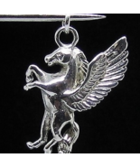 Sterling silver Fantasy Animal Pendant Pegasus small Winged Horse high polished 