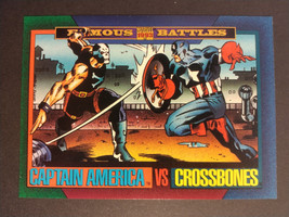 Skybox Trading Card Captain America VS Crossbones #162 Marvel Famous 1993 LP - £2.75 GBP