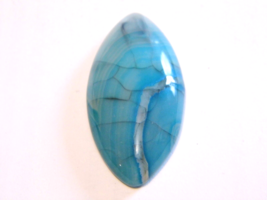 36.06ct 40x20x6mm Blue &amp; Black Dragon Vein Agate Marquise Cab for Jewelry Making - £1.88 GBP