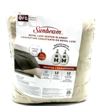 Sunbeam Royal Luxe Mushroom 12 Heat Settings Heated Blanket - Queen  85&quot; x 90&quot; - £45.62 GBP