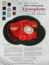 Red Automatic Monophone Advertisement Phone Metal Sign - $39.55