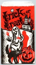 Trick Or Treat Halloween Candy Goodie Bag Jolly Ghost Black Cat Haunted ... - £9.34 GBP